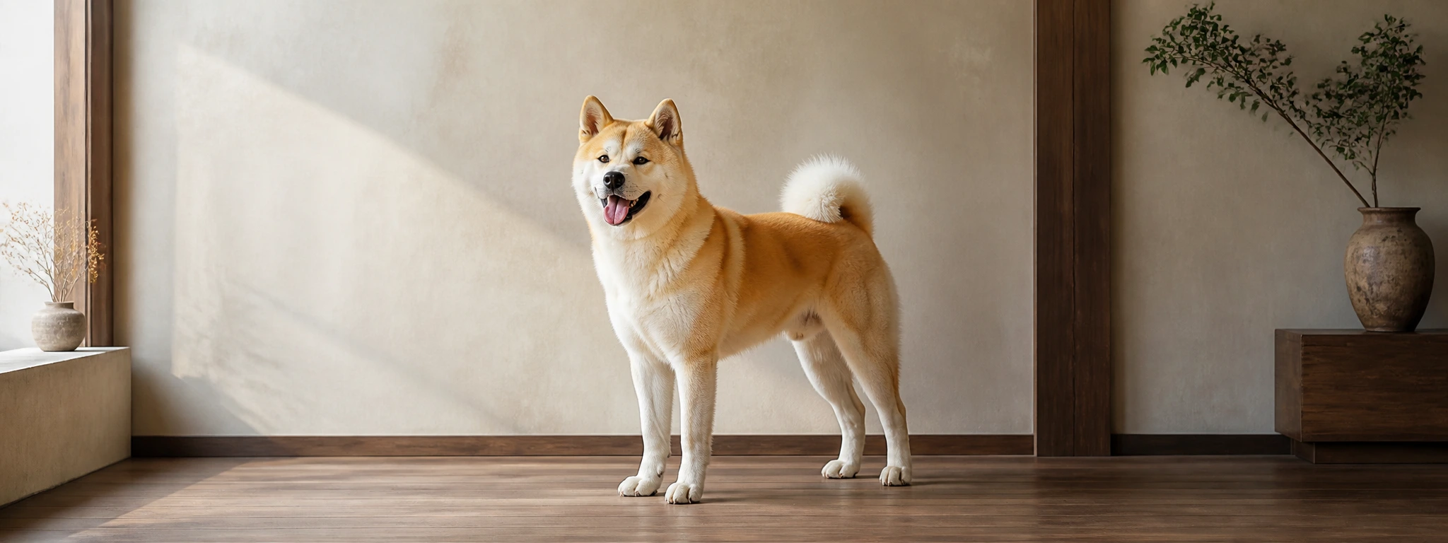 Illustrative Akita portrait